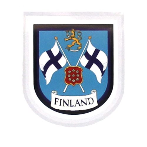Dekal Finland flaggor, sköld