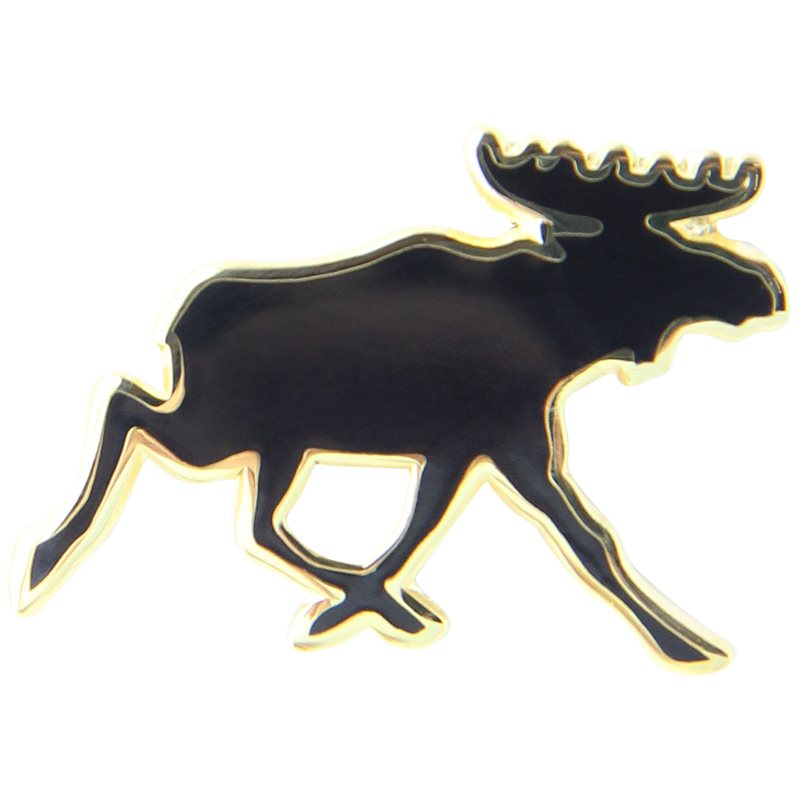 Pin, Älg, svart, metall