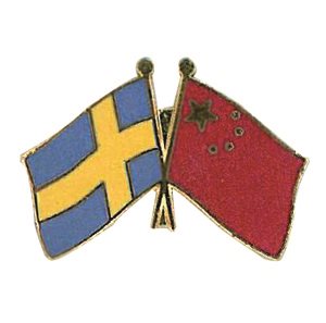 Flaggpin Sv/Kina