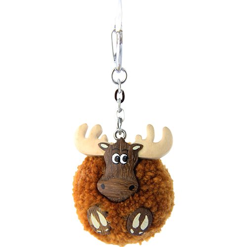 N-ring pompom Älg trä