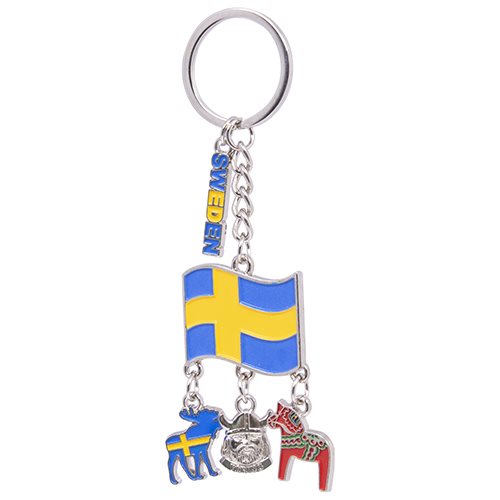 N-ring sverigeflagga, dalahäst, viking, älg