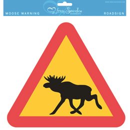Skumskylt Älgvarning, 33cm