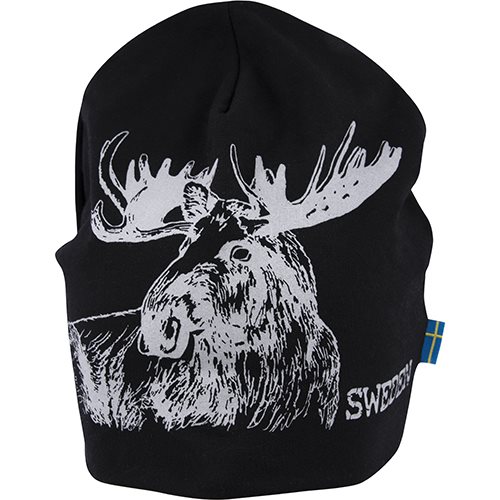 Beanie m. reflextryck, FROST, älg, Sweden