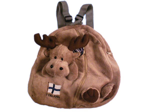 Ryggsäck m Älg Finl, plysch