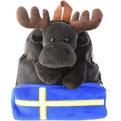 Ryggsäck Älg, flagga Sweden, 28cm