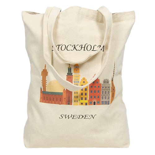 Tygväska, Stockholm, Old town, kaknäs, vit 38*42 cm
