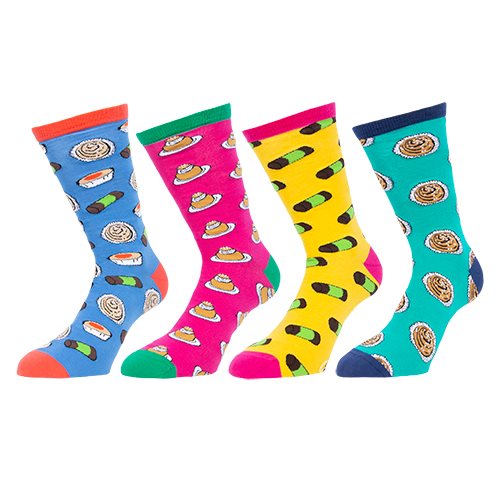 Strumpor Swedish fika, 4-pack strl. 40-45