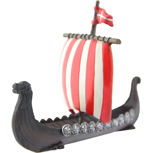 Vikingaskepp Danmark-flagga, 15cm