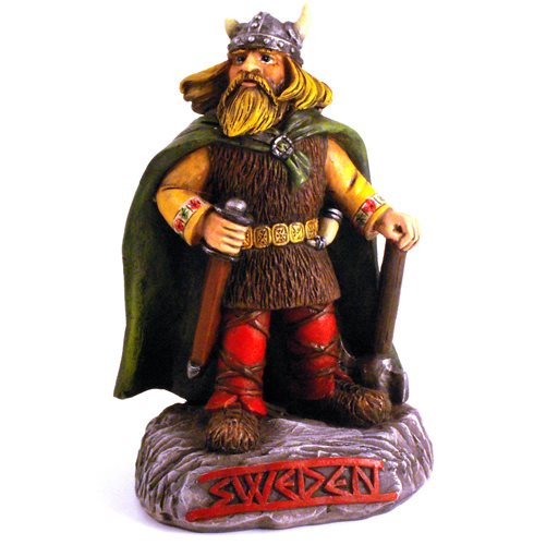 Viking m grön mantel Swe, 10cm