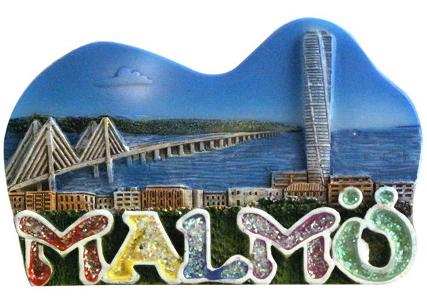 Magnet Malmö glittertext
