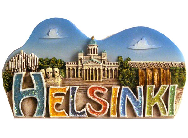 Magnet Helsinki glittertext