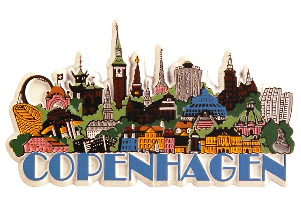 Gummimagnet Copenhagen stadsbild