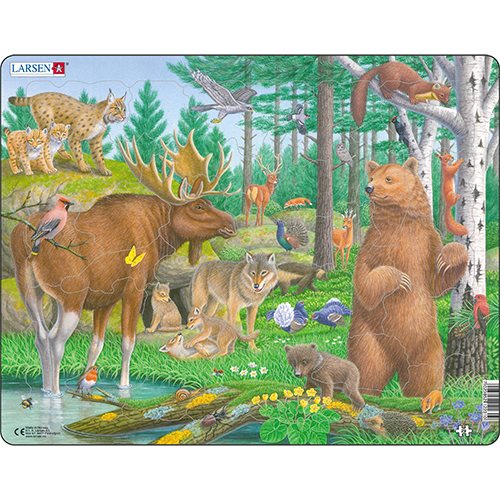 Pussel Nordiska Djur sommar, 28x36cm (12231)