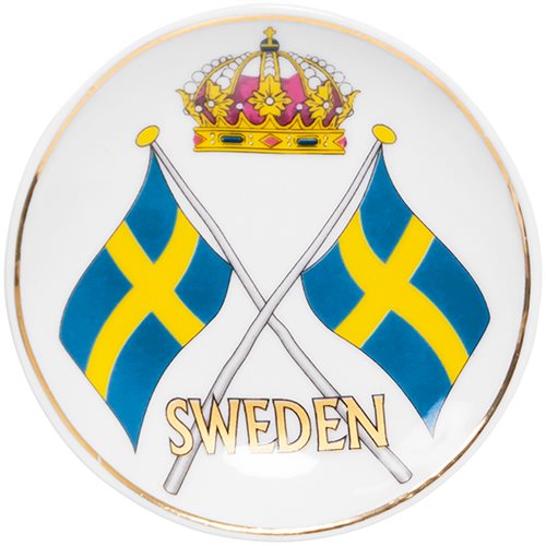 Magnet tallrik Sverige fl.