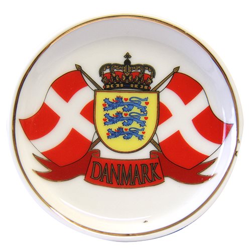 Magnet tallrik Danmark fl.