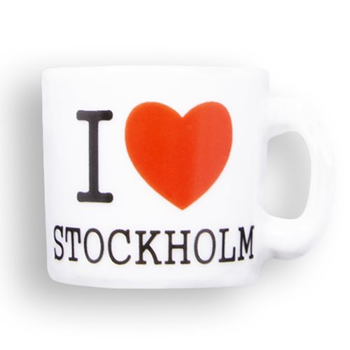 Magnet minimugg I Hjärta Stockholm, 3,3 cm