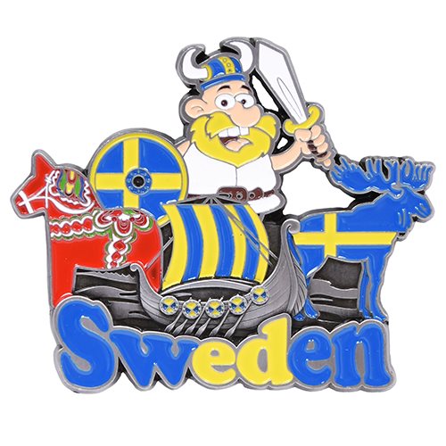 Magnet, Viking Älg Dalahäst, Sweden