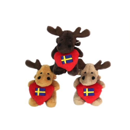 Magnet Älg m hjärta Sweden, 3fg.