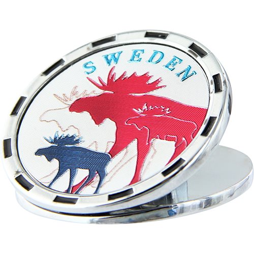 Magnet clip Älgar Sweden, rund