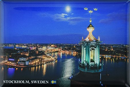Fotomagnet Cityhall Stockholm vy