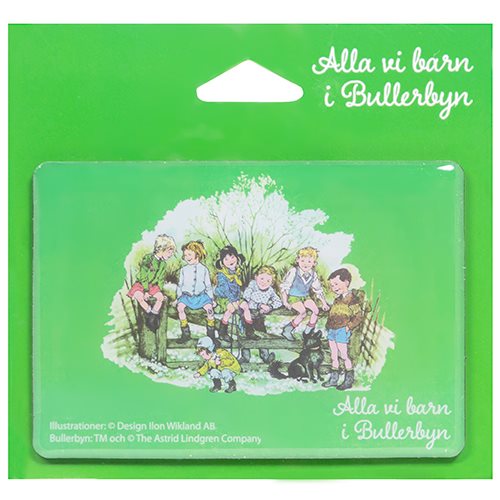 Magnet Alla vi barn i Bullerbyn, grön, 80x55mm