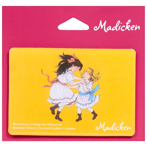 Magnet Madicken, gul, 80x55mm