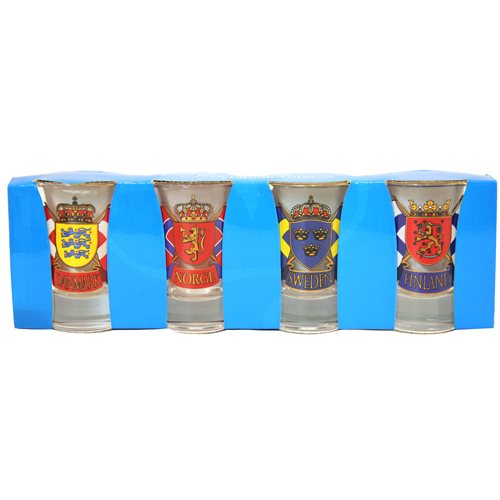 Shotglas 4-pack, Nordic