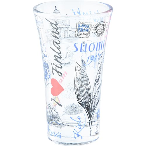 Shotglas Finland teckning, 8.5cm