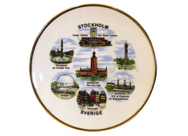 Tallrik Sthlm globen 19cm
