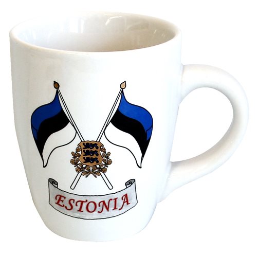 Mugg Slim Estland fl., vit