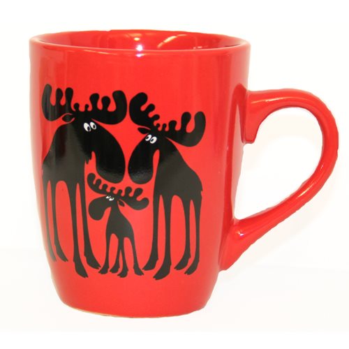 Mugg Älgtrio Sweden, röd