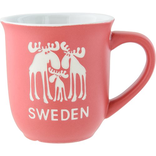 Mugg jazz Älgtrio Sweden, röd, 30cl