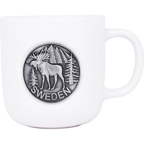 Mugg m. metalldekal 30 cl, Älg, Sweden, m. förp