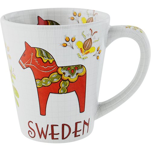 Mugg Dalahäst broderad