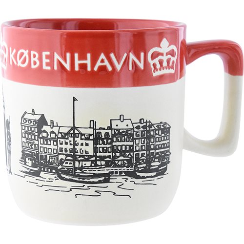 Mugg Copenhagen København tvåton röd