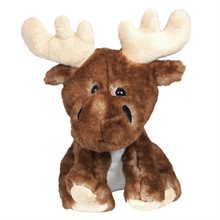 Älg, sittande, vit mage 18cm