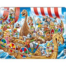 Pussel Vikingar, barnmotiv, 28x36cm