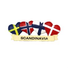 Magnet Scandinavia flagghjärtan