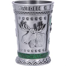Shotglas metall, Älg, Sweden