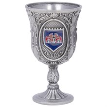 Vinglas silver, Sweden, viking, dalahäst, 7,5 x 4 cm