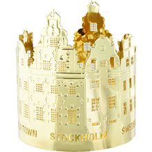 Ljuslykta Stadssilhuett Stockholm, Sweden