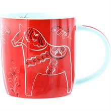 Mugg Dalahäst Kurbits Swe röd, 37cl
