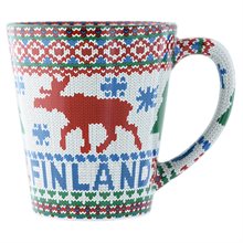 Mugg Finland Älg Stickad design (Även insidan)